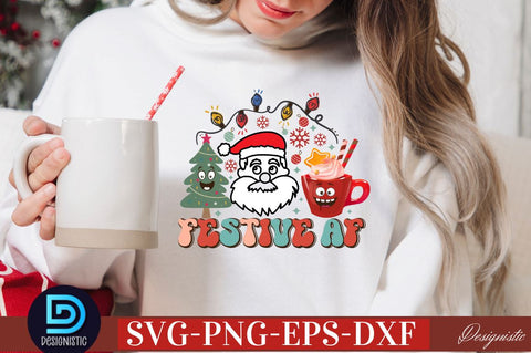 Festive AF SVG SVG DESIGNISTIC 