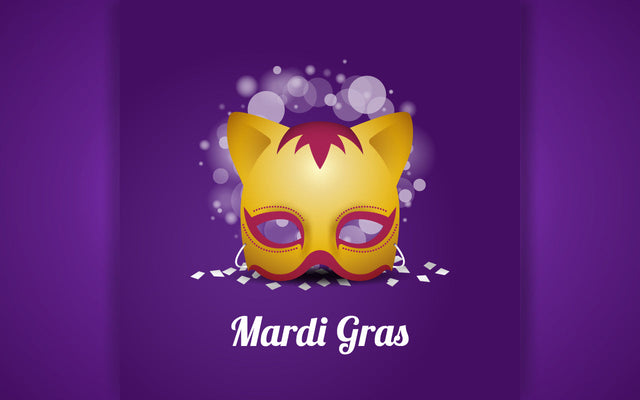 Festive mardi gras background greeting card. Carnival holiday celebration with mask decoration. SVG naemmiah021 