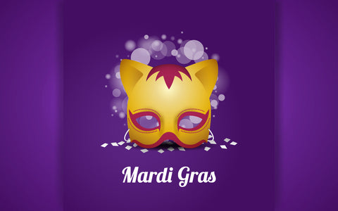Festive mardi gras background greeting card. Carnival holiday celebration with mask decoration. SVG naemmiah021 