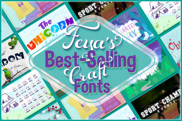Feya's Best-Selling Craft Fonts Bundle Font Feya's Fonts and Crafts