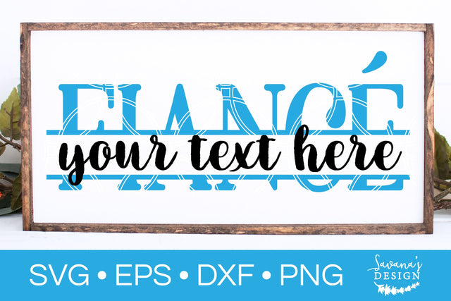 Fiance Split Monogram SVG SVG SavanasDesign 