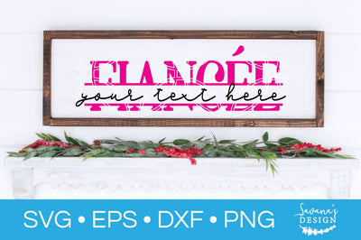 Fiancee Split Monogram SVG SVG SavanasDesign 