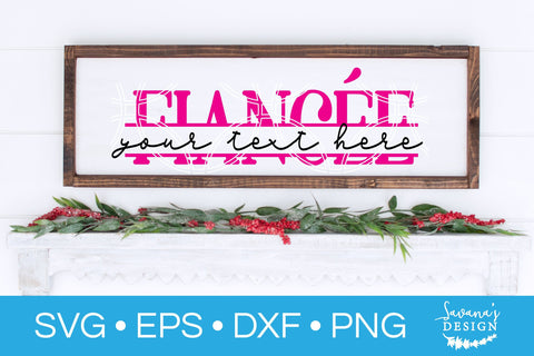 Fiancee Split Monogram SVG SVG SavanasDesign 