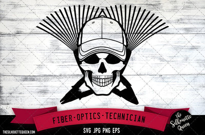 Fiber optics technician tech Skull with Hard Hat SVG File, Electrician SVG, Fiber Optics Tech svg,Commercial-Personal Use,Cricut,Silhouette Cameo,Vinyl Decal SVG Loveleen Kaur 