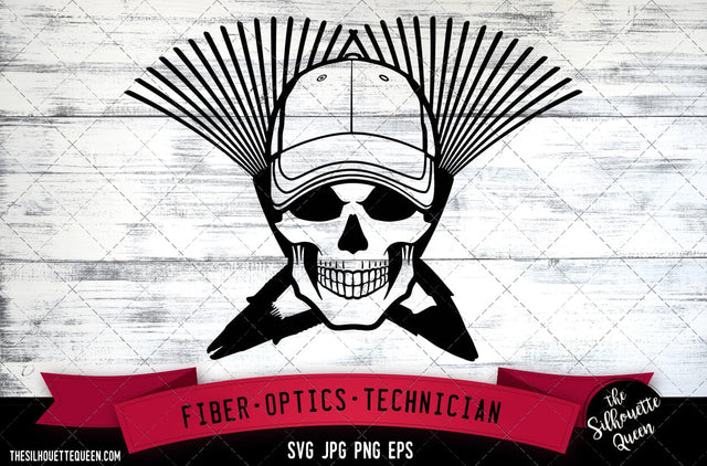 Fiber optics technician tech Skull with Hard Hat SVG File, Electrician SVG, Fiber Optics Tech svg,Commercial-Personal Use,Cricut,Silhouette Cameo,Vinyl Decal SVG Loveleen Kaur 