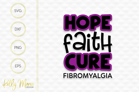 Fibromyalgia Awareness Cut File Kelly Maree Design 