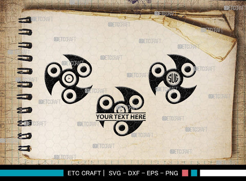 Fidget Spinner Monogram, Fidget Spinner Silhouette, Fidget Spinner SVG, Spinner Svg, Hand Spinner Svg, SB00426 SVG ETC Craft 