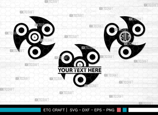 Fidget Spinner Monogram, Fidget Spinner Silhouette, Fidget Spinner SVG, Spinner Svg, Hand Spinner Svg, SB00426 SVG ETC Craft 