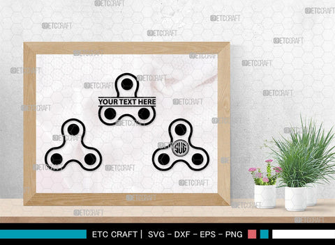 Fidget Spinner Monogram, Fidget Spinner Silhouette, Fidget Spinner SVG, Spinner Svg, Hand Spinner Svg, SB00426 SVG ETC Craft 