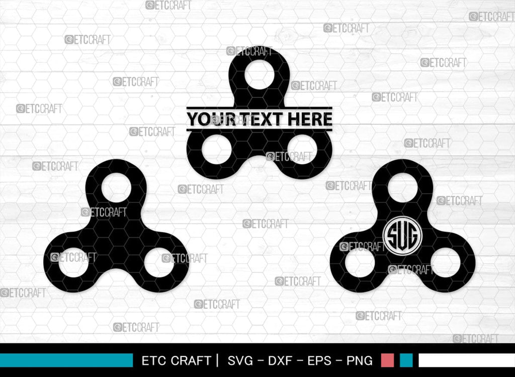 Fidget Spinner Monogram, Fidget Spinner Silhouette, Fidget Spinner SVG ...