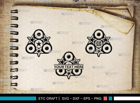 Fidget Spinner Monogram, Fidget Spinner Silhouette, Fidget Spinner SVG, Spinner Svg, Hand Spinner Svg, SB00426 SVG ETC Craft 