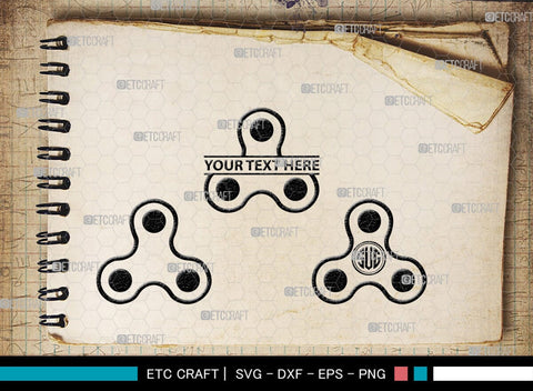 Fidget Spinner Monogram, Fidget Spinner Silhouette, Fidget Spinner SVG, Spinner Svg, Hand Spinner Svg, SB00426 SVG ETC Craft 