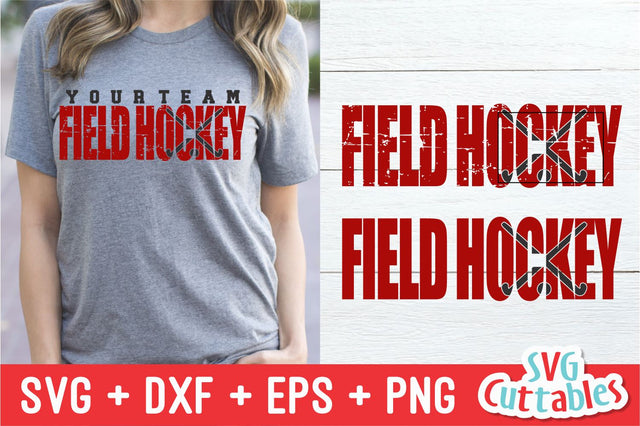 Field Hockey Distressed Svg Cuttables 