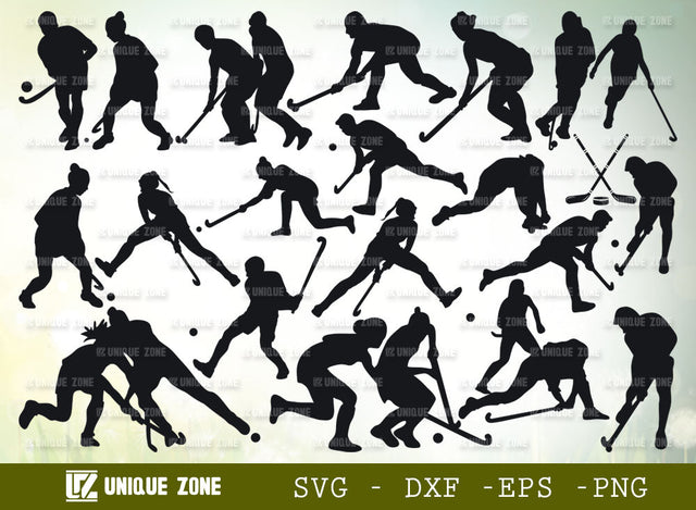 Field Hockey SVG Cute File | Woman Hockey Player Svg | Man hockey Player Svg | Field Hockey Player Svg | SVG Unique Zone 