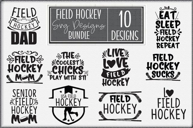 Field Hockey SVG Designs Bundle SVG Creativeart88 