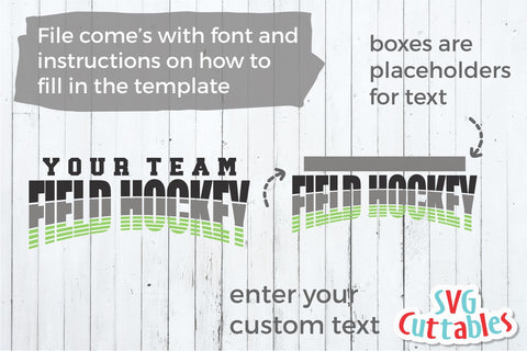 Field Hockey Template 002 Svg Cuttables 