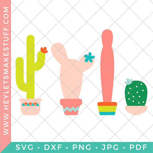 Fiesta Cactus SVG Hey Let's Make Stuff 