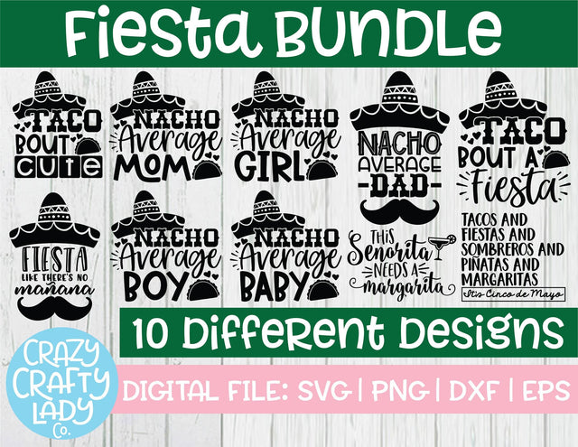 Fiesta SVG Cut File Bundle SVG Crazy Crafty Lady Co. 