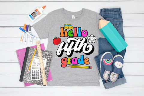 Fifth Grade First Day School I Back to School Sublimation Sublimation Happy Printables Club 