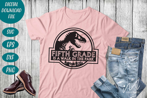 Fifth grade is a Walk in the Park svg, 5th grade teacher svg, teacher gift shirt, cool teacher svg SVG Isabella Machell 