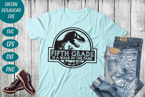 Fifth grade is a Walk in the Park svg, 5th grade teacher svg, teacher gift shirt, cool teacher svg SVG Isabella Machell 