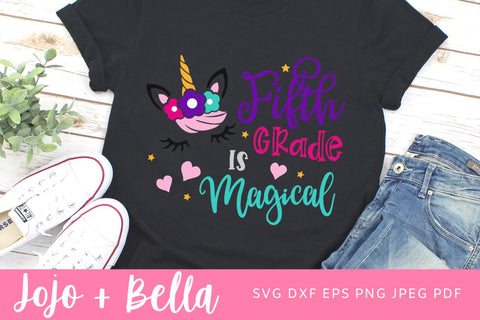 Fifth Grade Is Magical Svg, Back to School Svg, Svg, School Svg, Unicorn Svg, Kids Svg, Shirt Svg, Svg Designs For Cricut, Cricut Svg SVG Jojo&Bella 