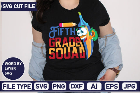 Fifth Grade Squad SVG Cut File SVG DesignPlante 503 