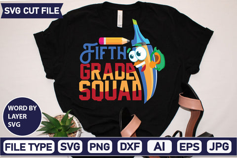 Fifth Grade Squad SVG Cut File SVG DesignPlante 503 