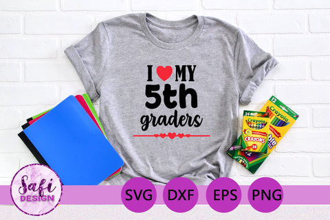 Fifth Grade Teachers Cut File Bundle SVG Safi Design 