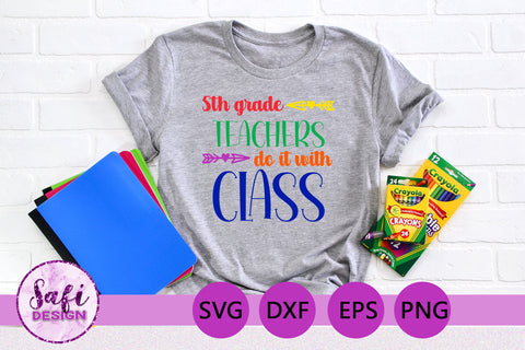 Fifth Grade Teachers Cut File Bundle SVG Safi Design 