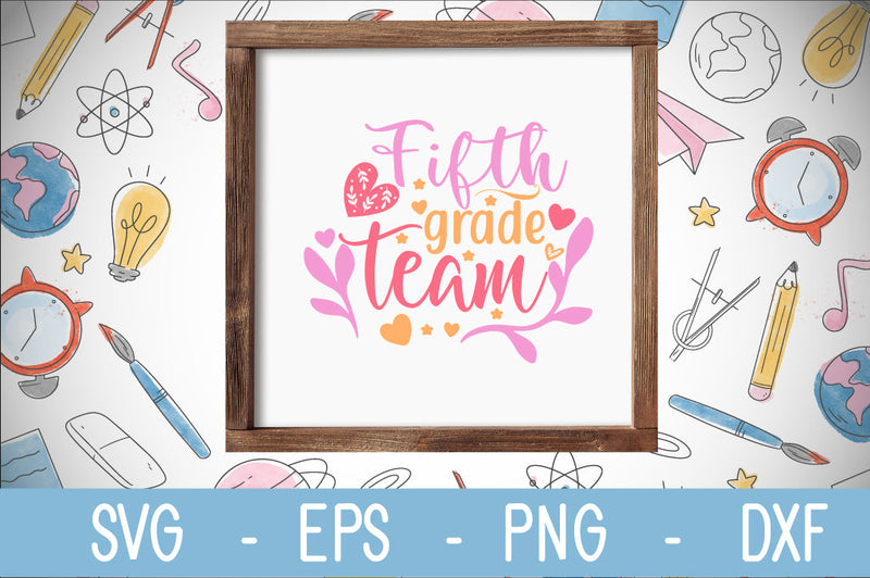 fifth grade team SVG cut file SVG Svgcraft 
