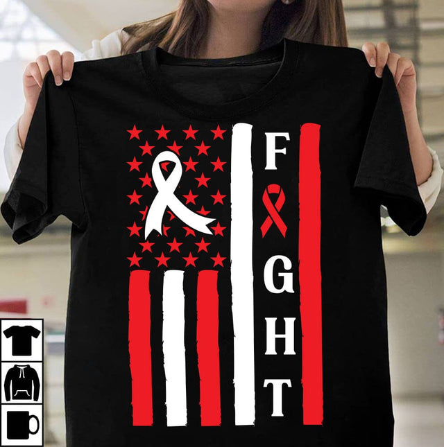 Fight Awareness SVG Cut File , Fight Awareness Sublimation PNG SVG BlackCatsMedia 