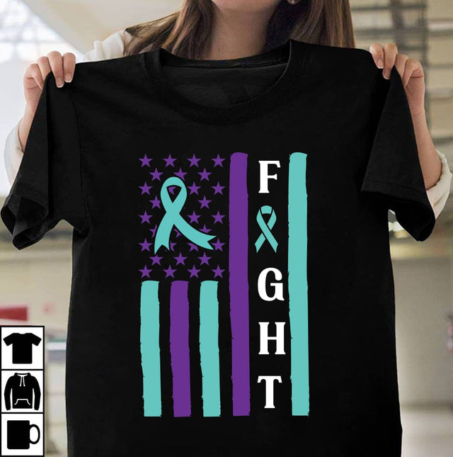 Fight Awareness SVG Cut File , Fight Awareness Sublimation PNG SVG BlackCatsMedia 