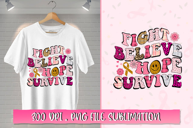 Fight believe hope survive Retro Sublimation SVG Shetara Begum 