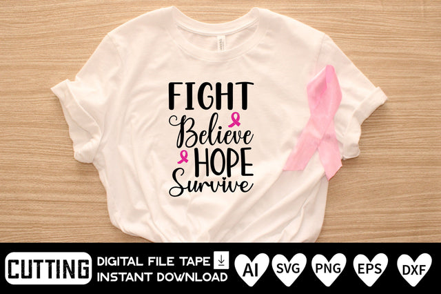 Fight Believe Hope Survive SVG CraftlabSvg29 