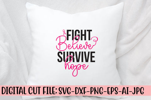 Fight Believe Hope Survive SVG Cut File SVG Syaman 