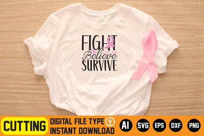 Fight Believe Survive SVG CraftlabSvg29 