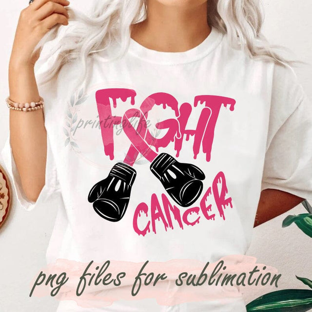 Fight Cancer Design Png, Breast Cancer Awareness Design Png, Cancer Warrior Png, Cancer Design Png, Pink Ribbon Sublimation Deisgn, Digital Download Sublimation PrintingLife 