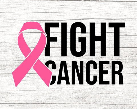 fight cancer svg, Breast Cancer Svg, Cancer Awareness Svg, Pink Ribbon Svg, Cancer Ribbon Svg, Cancer Shirt Svg, October Svg, Cancer cricut SVG Fauz 