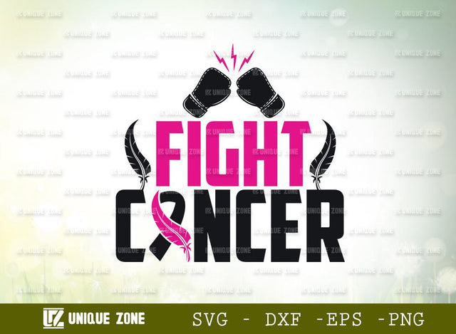 Fight Cancer Svg | Breast Cancer Svg | Ribbon Svg | Fighting Glaves Svg SVG Unique Zone 