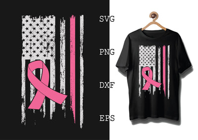 Fight Flag Breast cancer awareness 2 Svg, Breast Cancer Awareness Svg, Png, Eps, Dxf Files SVG DesignTShirt 