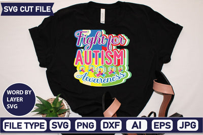 Fight For Autism Awareness SVG Cut File SVG DesignPlante 503 