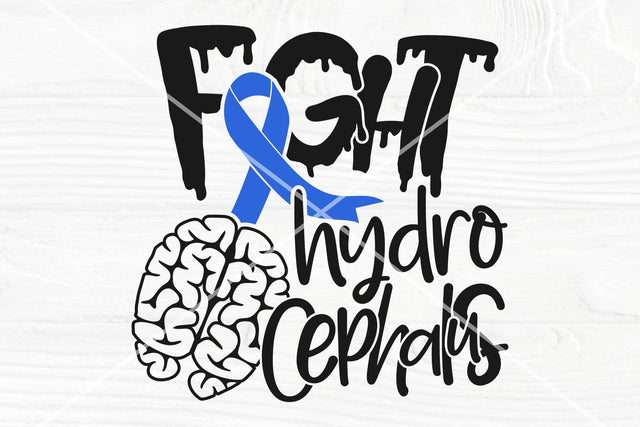 Fight Hydrocephalus SVG | Blue Ribbon Svg | Awareness Svg Cut File SVG TonisArtStudio 