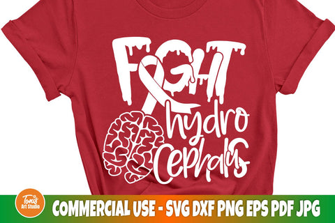 Fight Hydrocephalus SVG | Blue Ribbon Svg | Awareness Svg Cut File SVG TonisArtStudio 