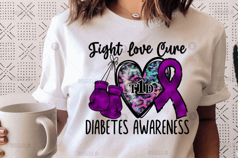 Fight love cure type SVG Sublimation Regulrcrative 