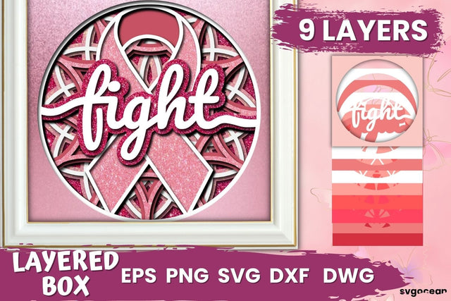 Fight Shadow Box Cut Files | Shadowbox | Lightbox SVG SvgOcean 