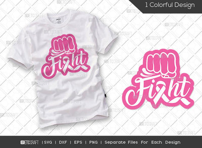 Fight SVG Cut File | Breast Cancer Svg | Fight Cancer Svg | Pink Ribbon Svg | Cancer Ribbon Svg | October Svg | Breast Cancer Quote Svg SVG ETC Craft 