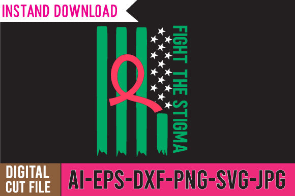 Fight The Stigma SVG Cut File SVG BlackCatsMedia 
