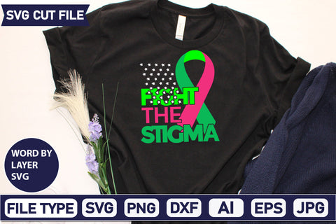 Fight The Stigma Svg Cut File,SVG Patriotic Fighter Pilot Aviator Sunglasses Stars Stripes Clipart Clip Art Sublimation or Vinyl Shirt Design SVG DesignPlante 503 