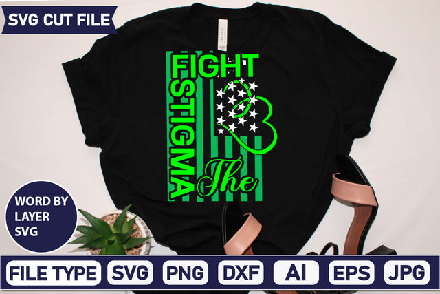 Fight The Stigma Svg Cut File,SVG Patriotic Fighter Pilot Aviator Sunglasses Stars Stripes Clipart Clip Art Sublimation or Vinyl Shirt Design SVG DesignPlante 503 